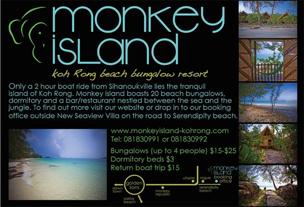 monkey island, koh rong, cambodia