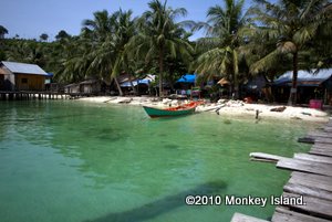 Monkey Island on Koh Rong Island.  SihanoukVille, Cambodia.