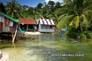 Monkey Island on Koh Rong Island.  SihanoukVille, Cambodia.